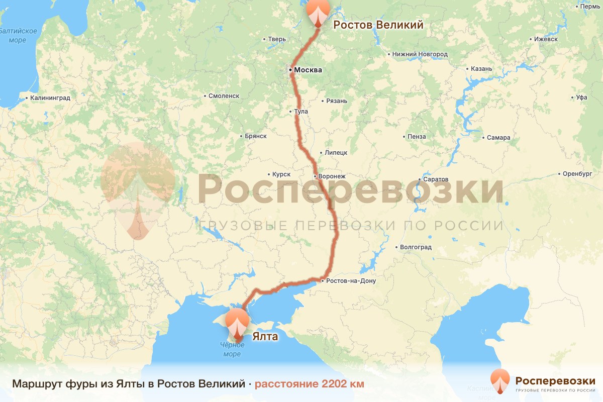 Фура Ялта Ростов