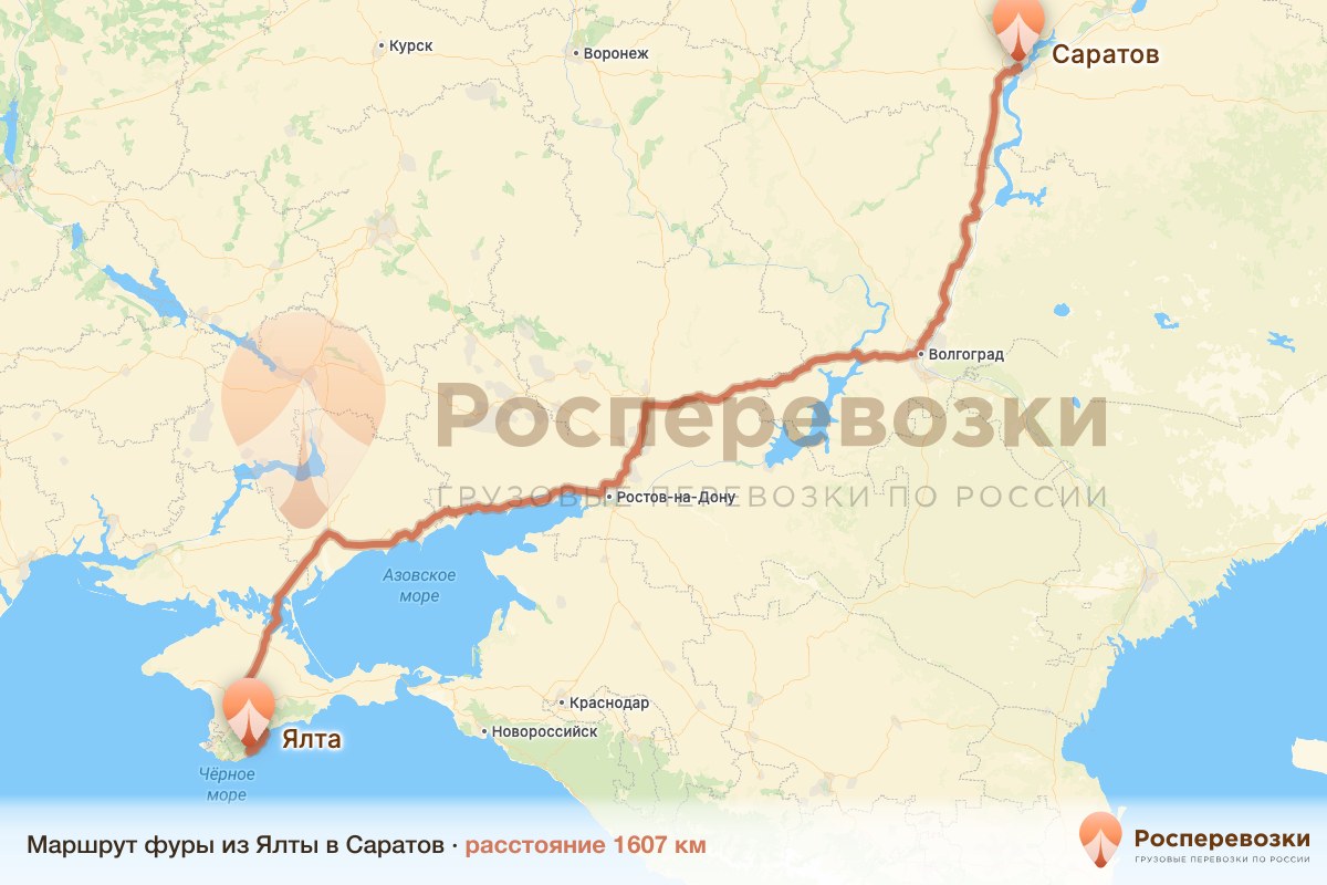 Фура Ялта Саратов