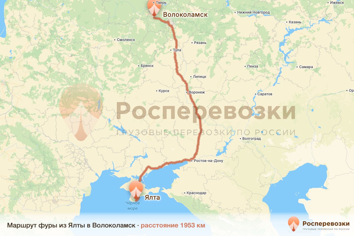 Фура Ялта Волоколамск