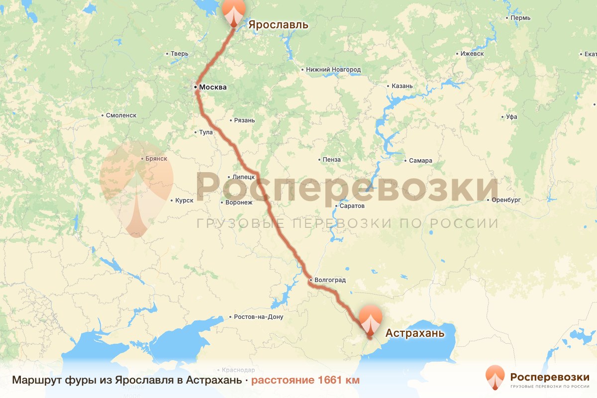 Фура Ярославль Астрахань