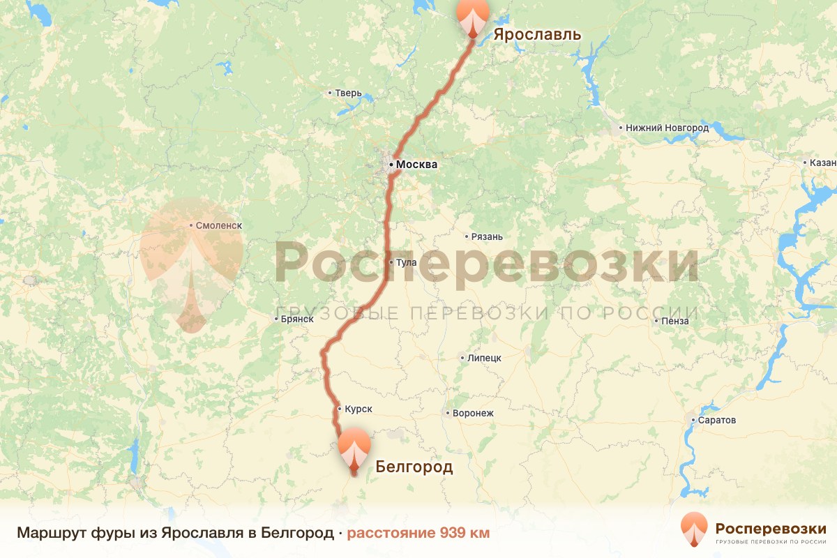 Фура Ярославль Белгород