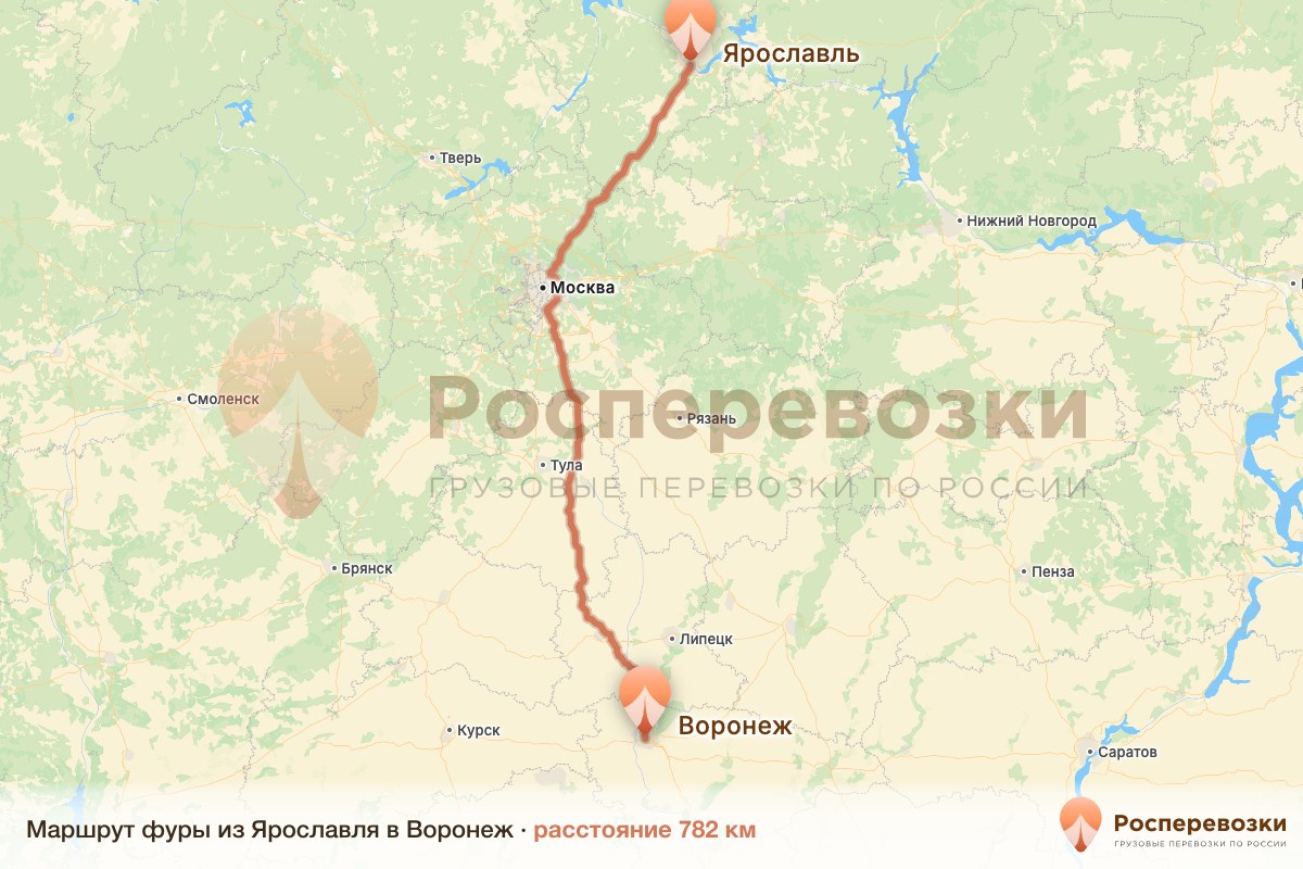 Фура Ярославль Воронеж