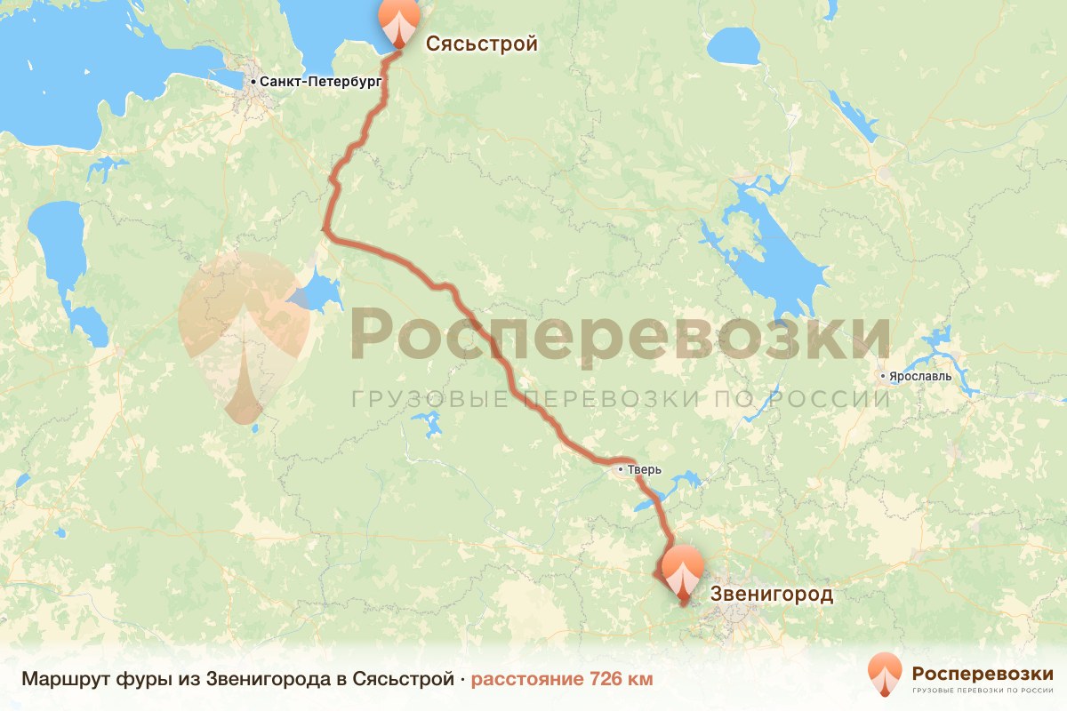 Фура Звенигород Сясьстрой