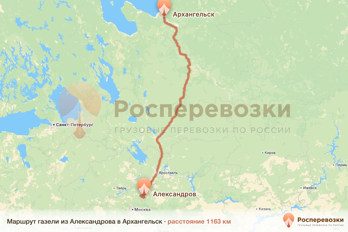 Газель Александров Архангельск