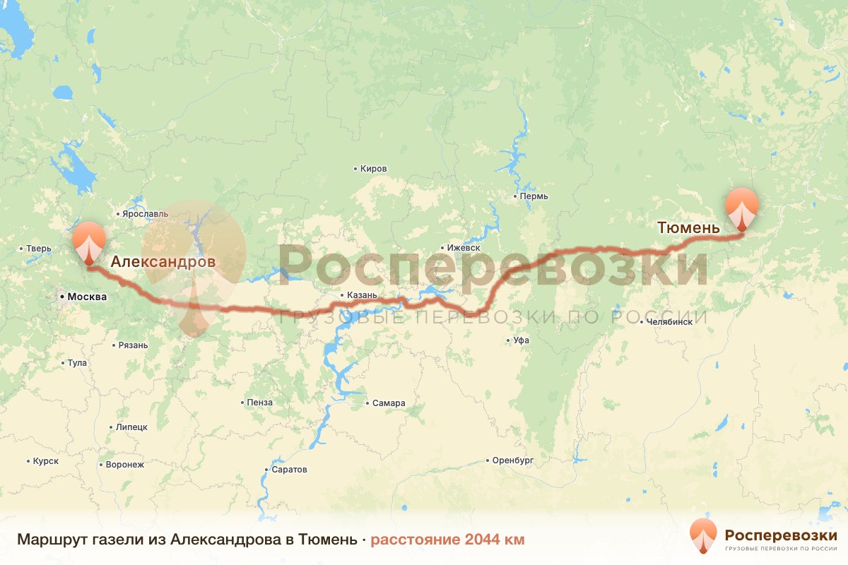 Газель Александров Тюмень
