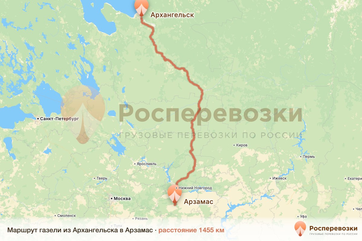 Газель Архангельск Арзамас
