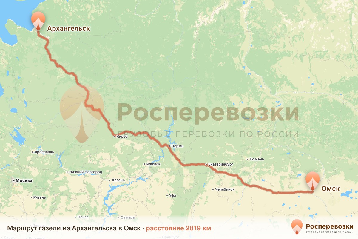 Газель Архангельск Омск