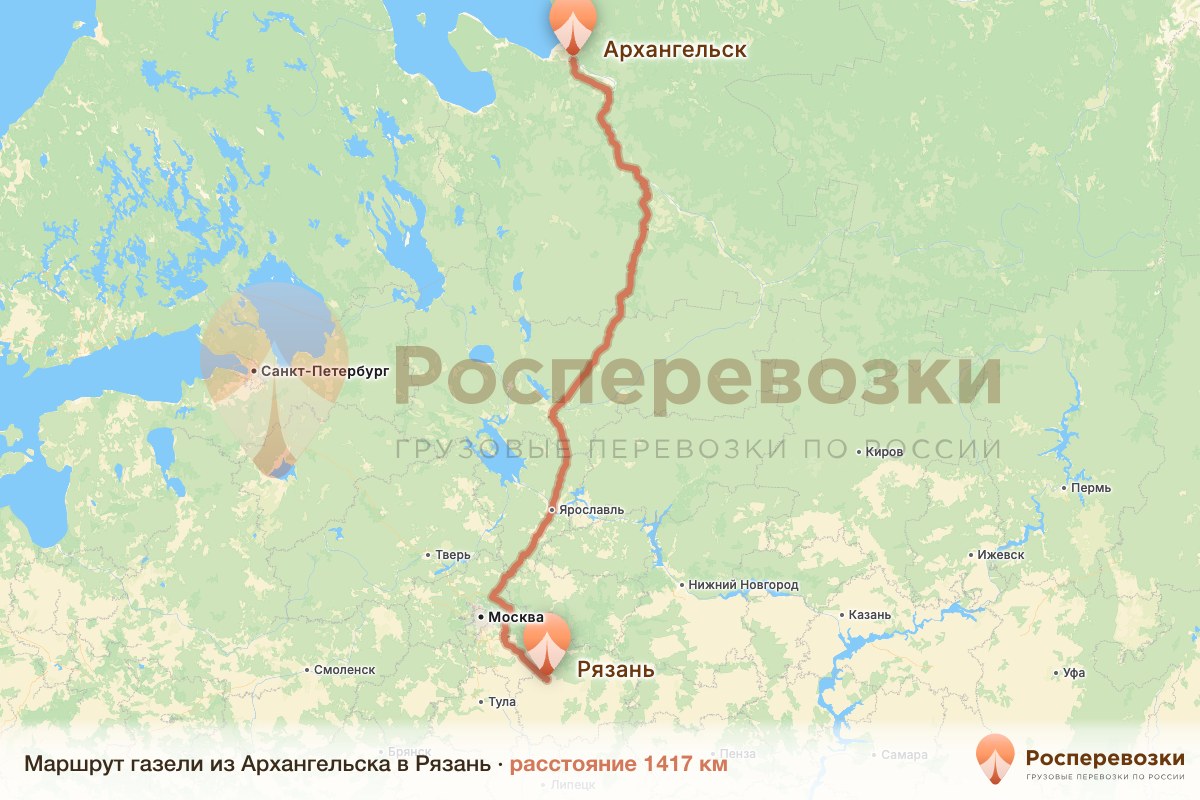 Газель Архангельск Рязань