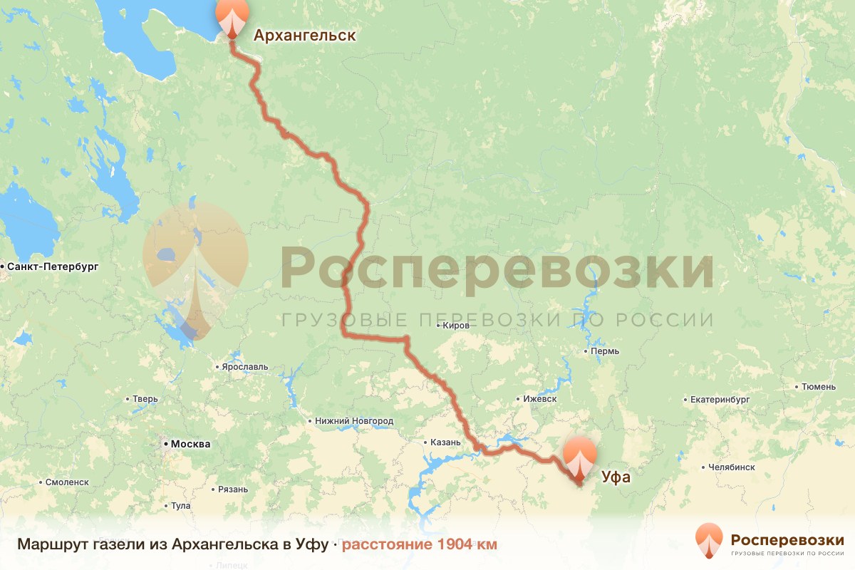 Газель Архангельск Уфа