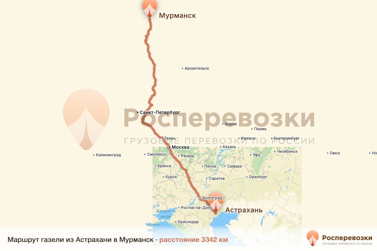 Газель Астрахань Мурманск