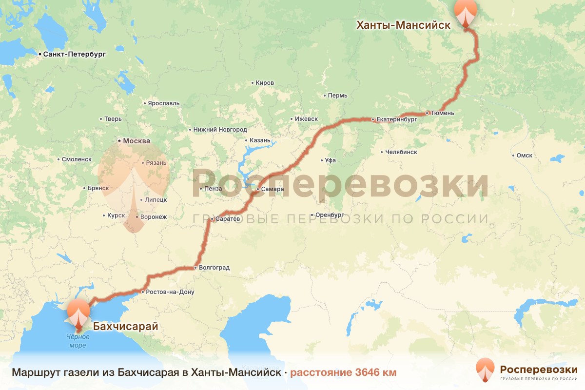 Газель Бахчисарай Ханты-Мансийск