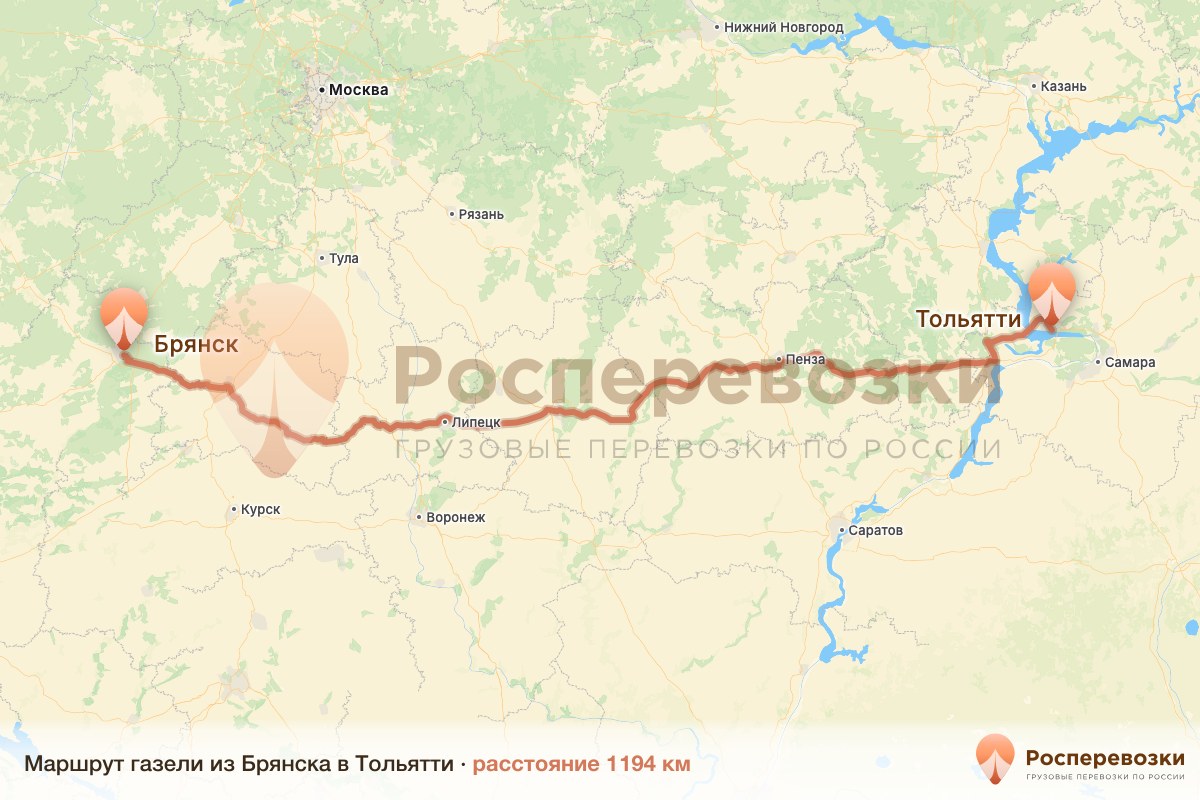 Газель Брянск Тольятти