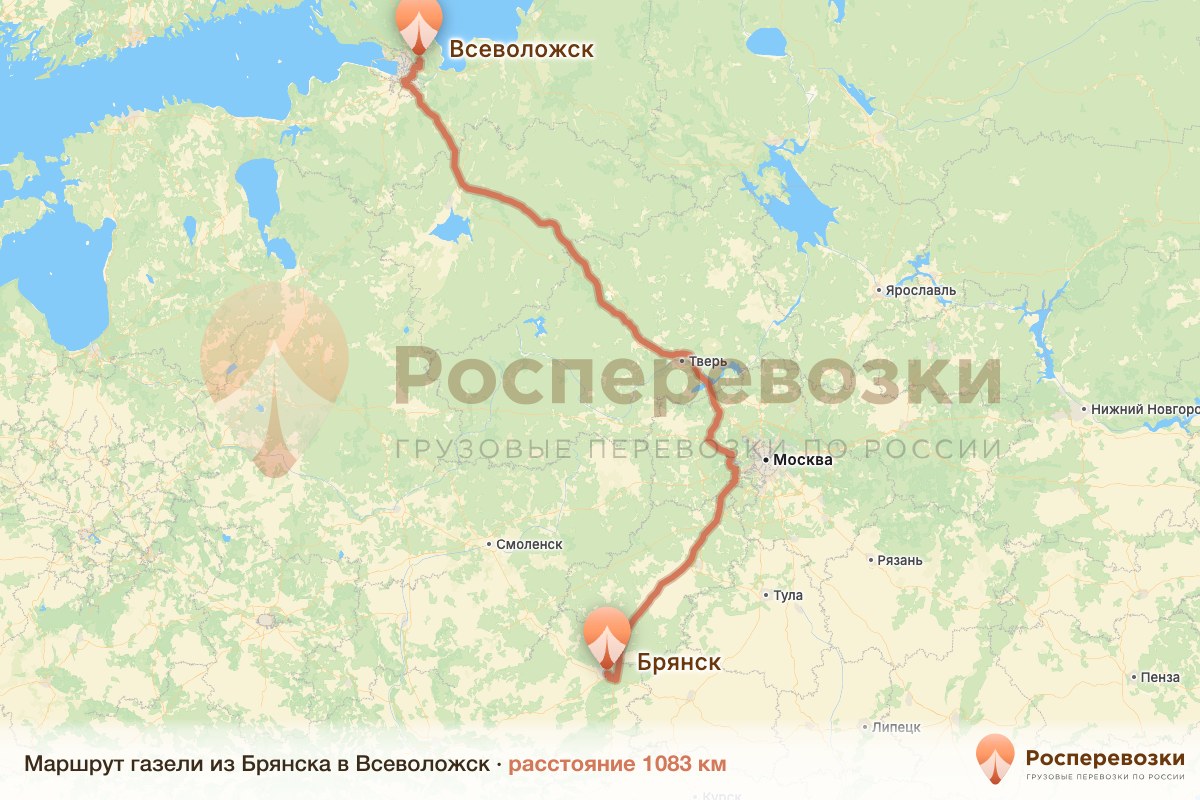 Газель Брянск Всеволожск