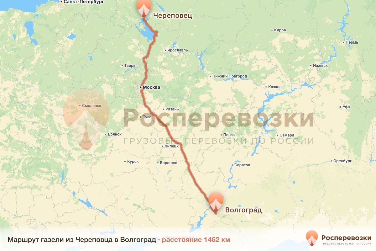 Газель Череповец Волгоград