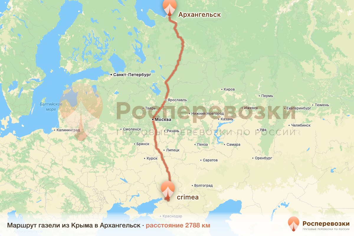 Газель Крым Архангельск