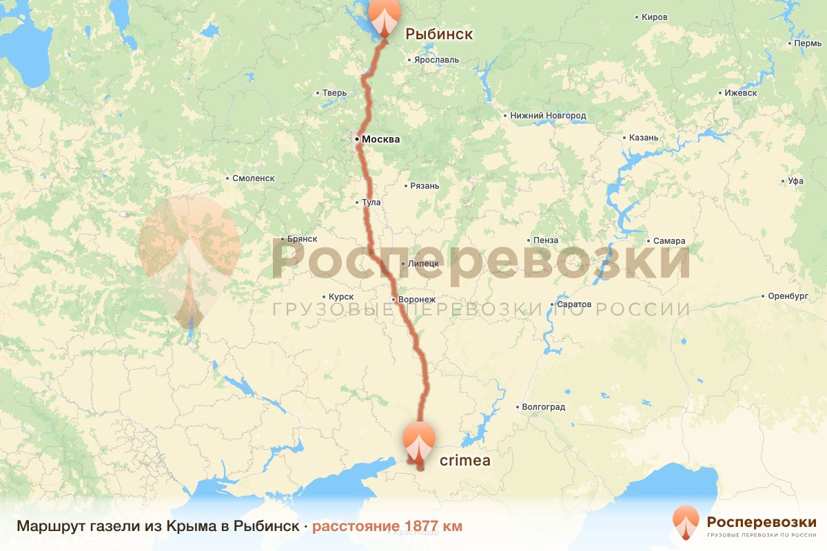 Газель Крым Рыбинск