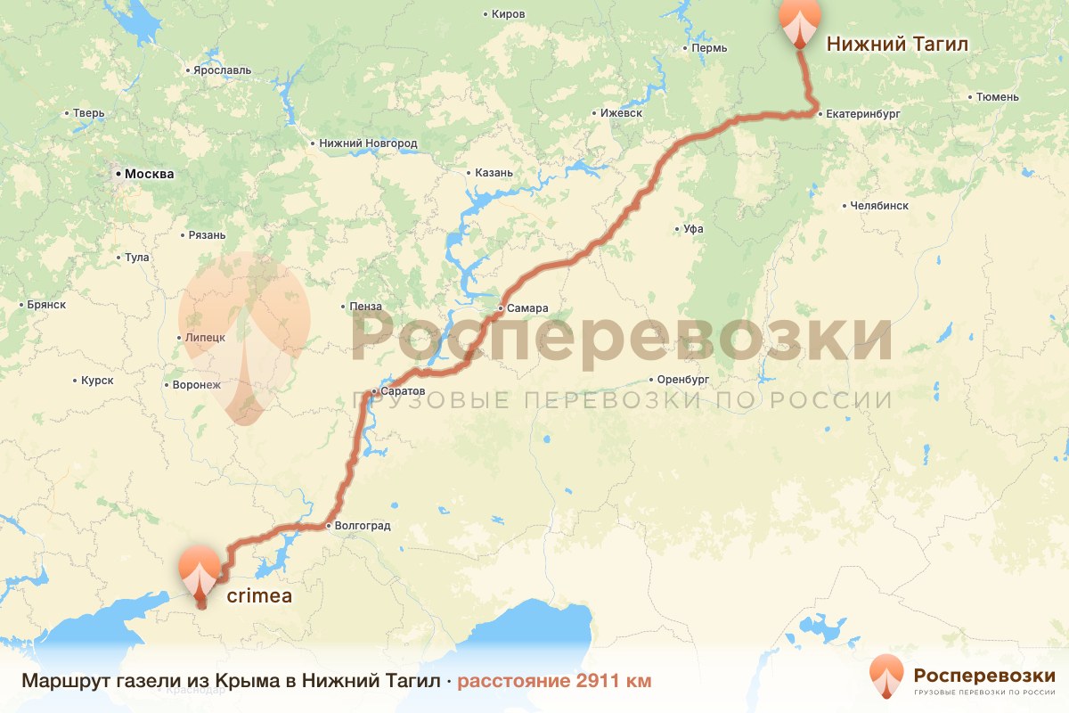 Газель Крым Нижний Тагил