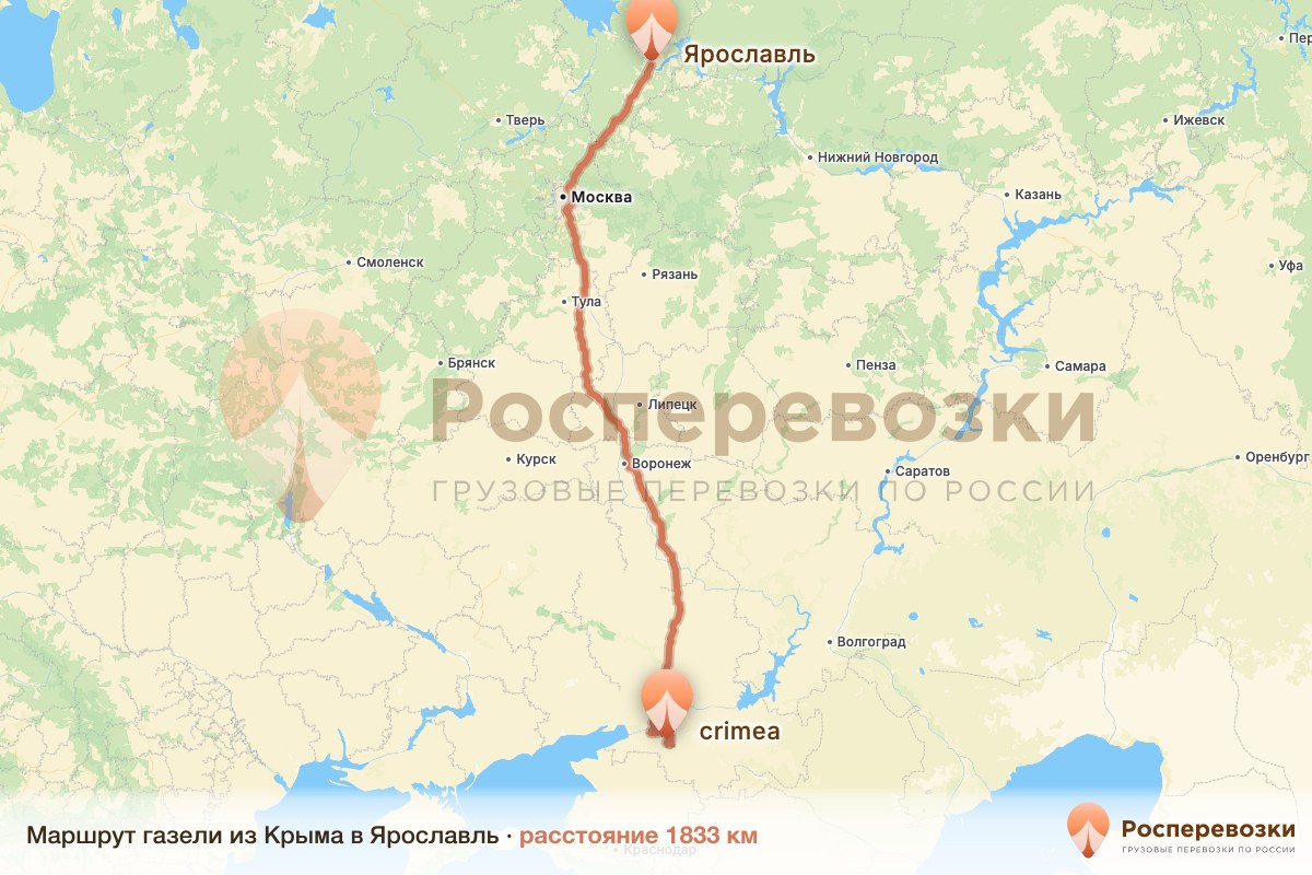 Газель Крым Ярославль