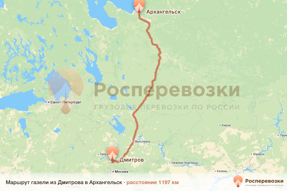 Газель Дмитров Архангельск