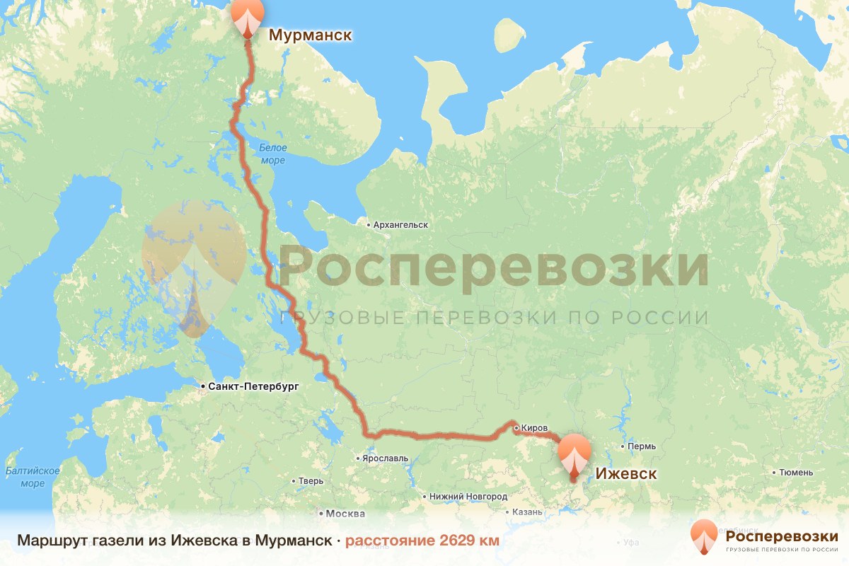 Газель Ижевск Мурманск