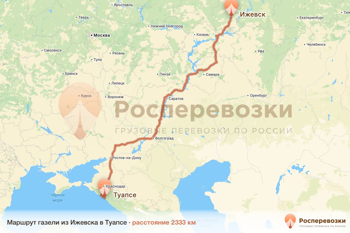 Газель Ижевск Туапсе
