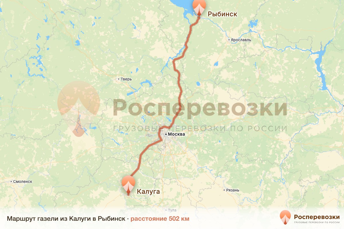 Газель Калуга Рыбинск