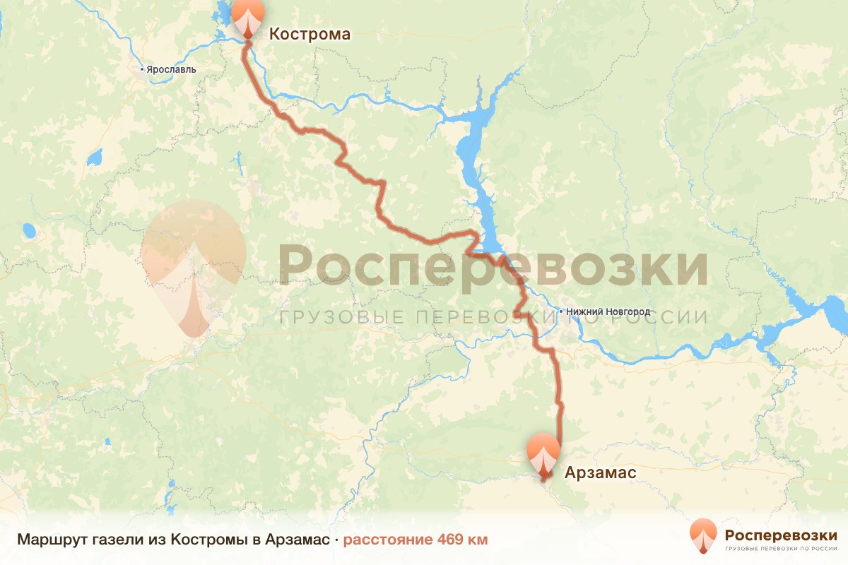 Газель Кострома Арзамас