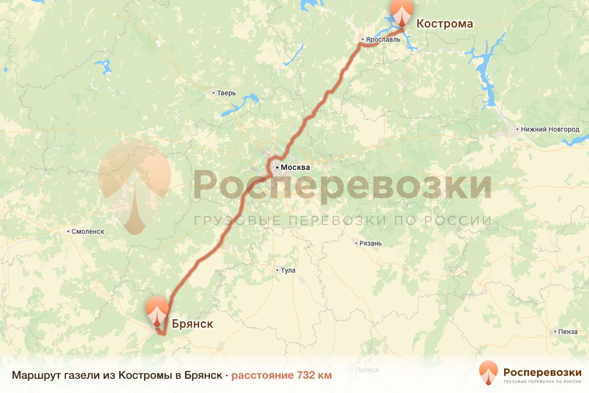 Газель Кострома Брянск