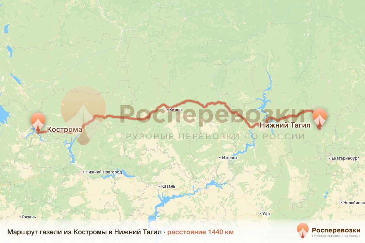 Газель Кострома Нижний Тагил