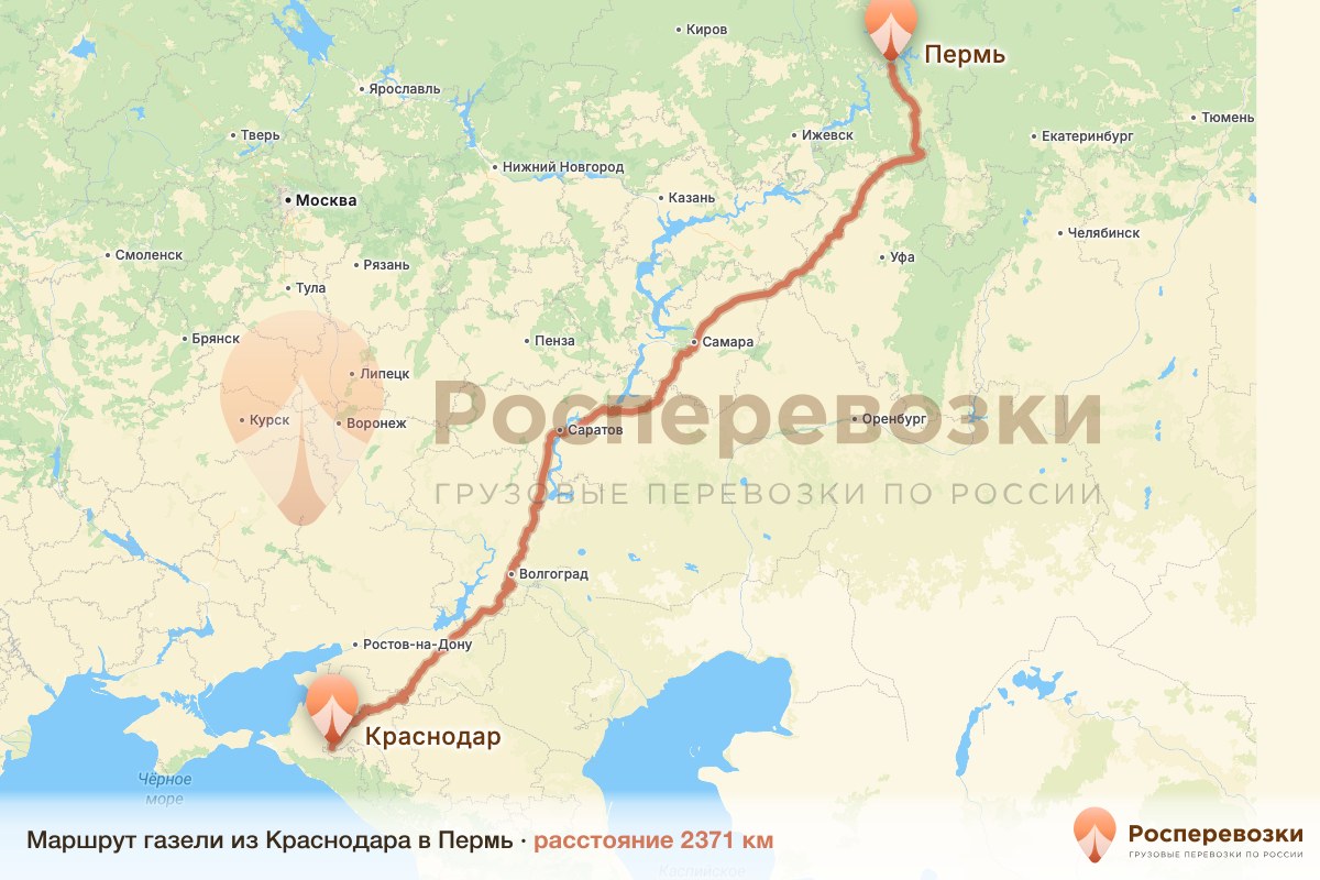 Газель Краснодар Пермь