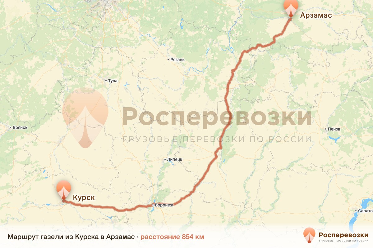 Газель Курск Арзамас