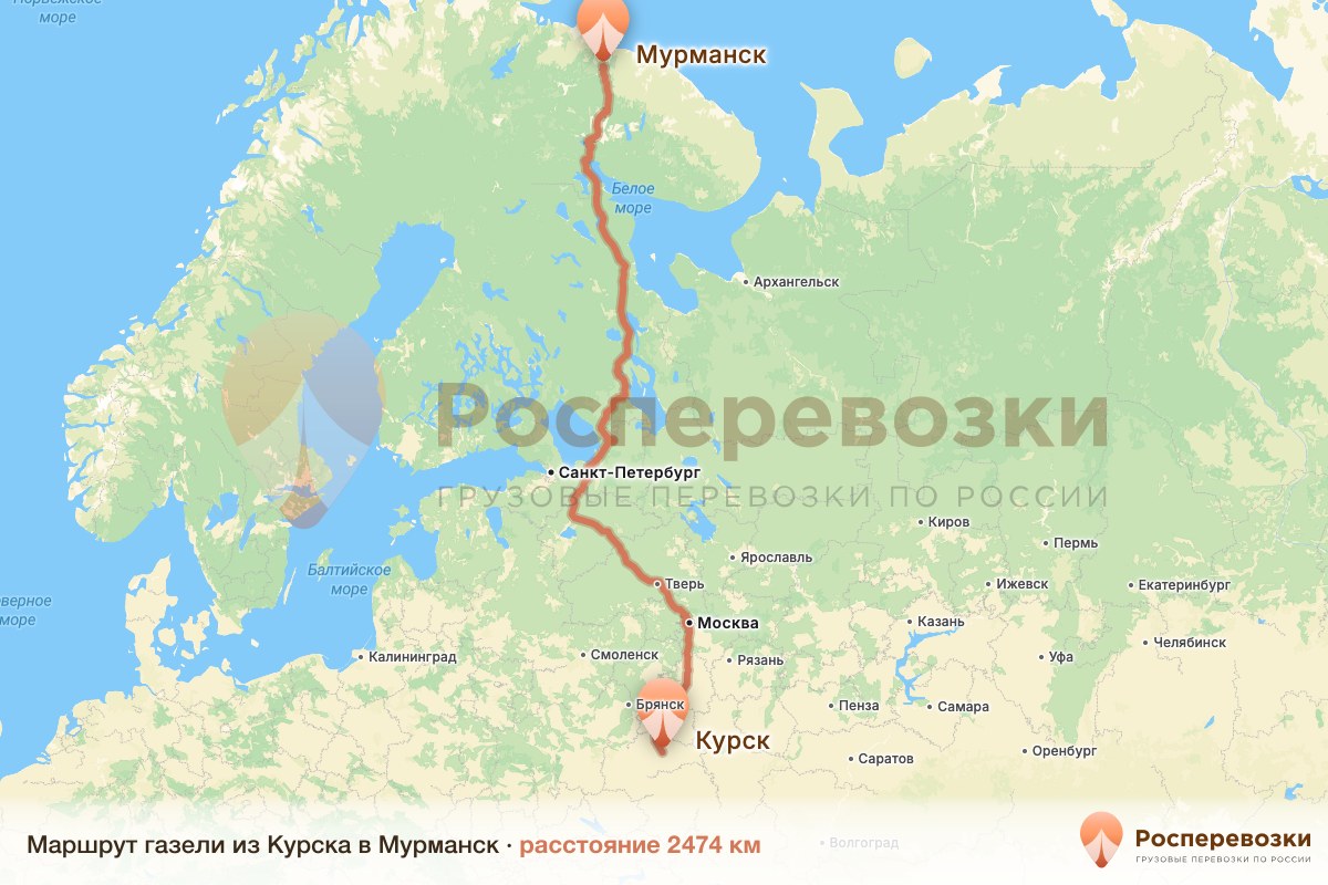 Газель Курск Мурманск