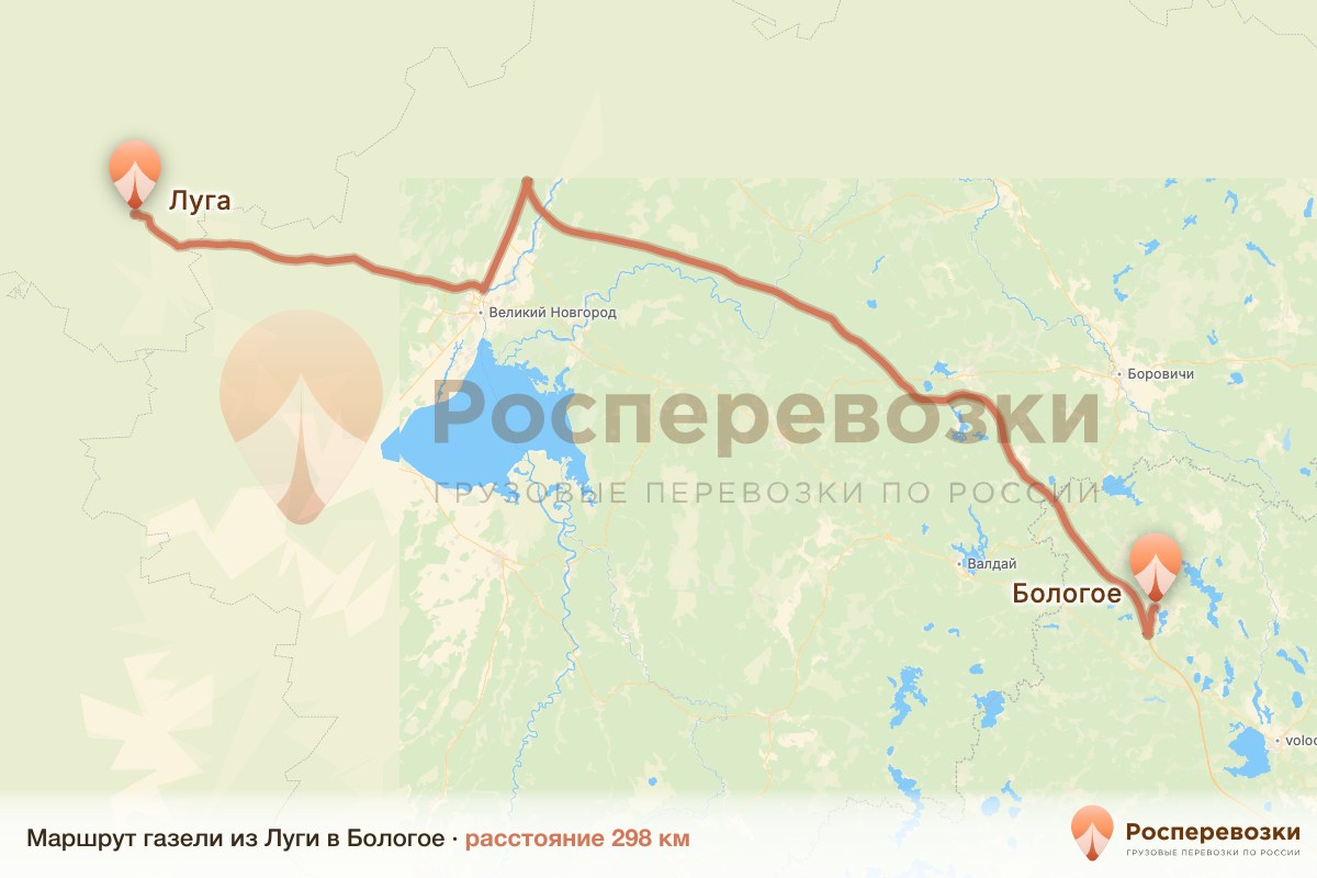 Газель Луга Бологое