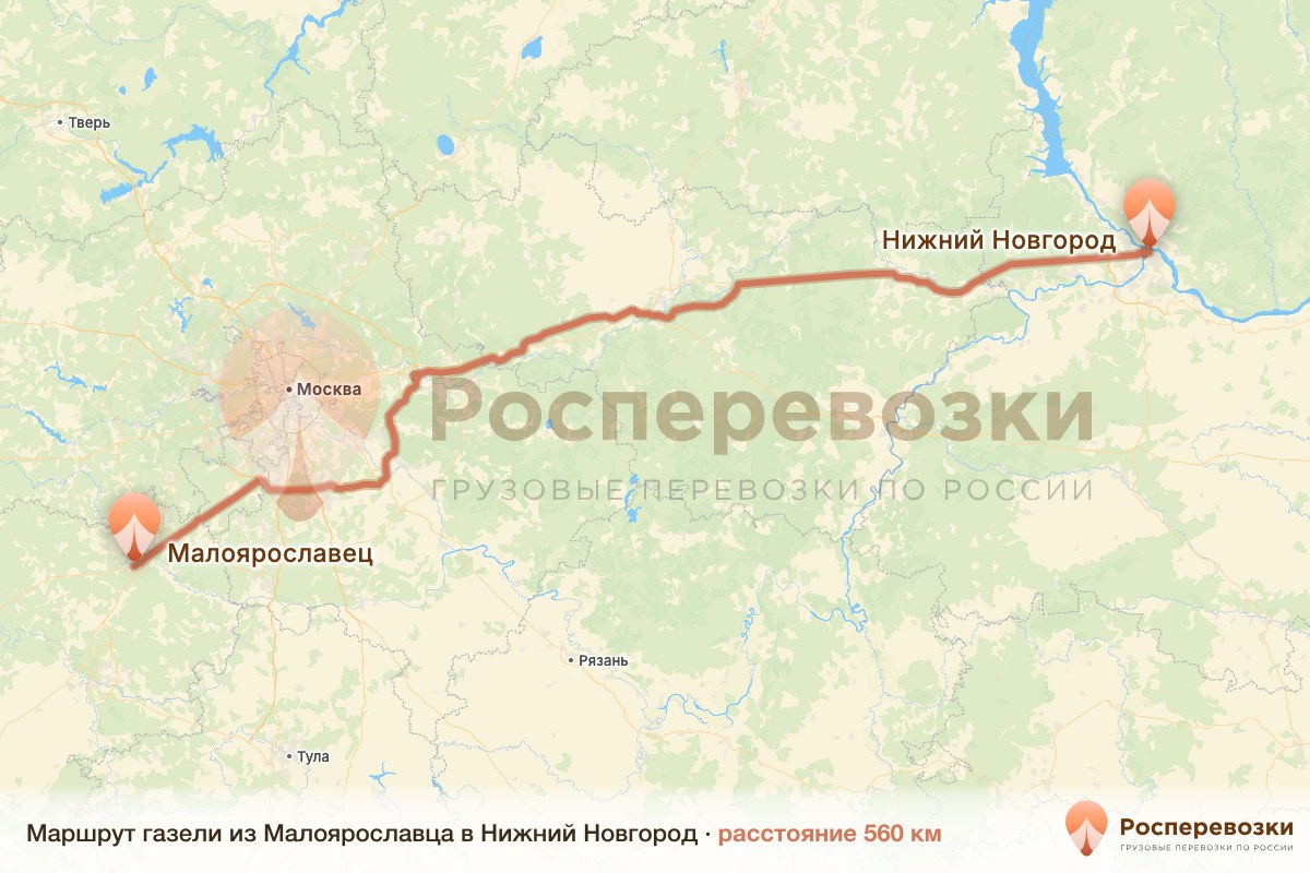 Газель Малоярославец Нижний Новгород
