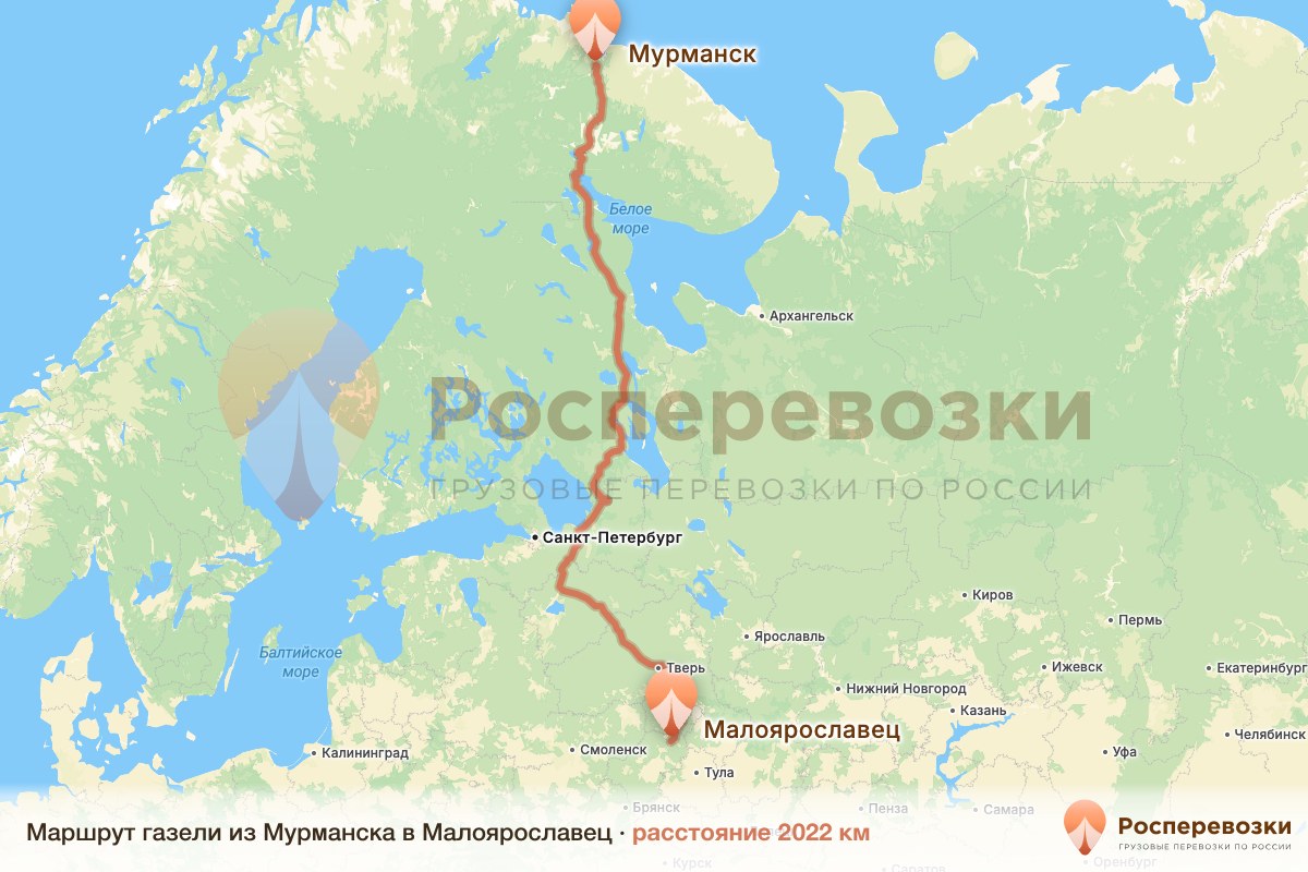 Газель Мурманск Малоярославец