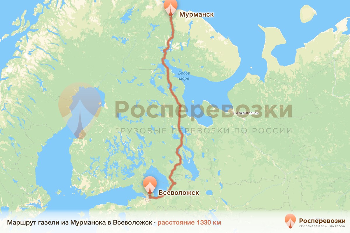 Газель Мурманск Всеволожск
