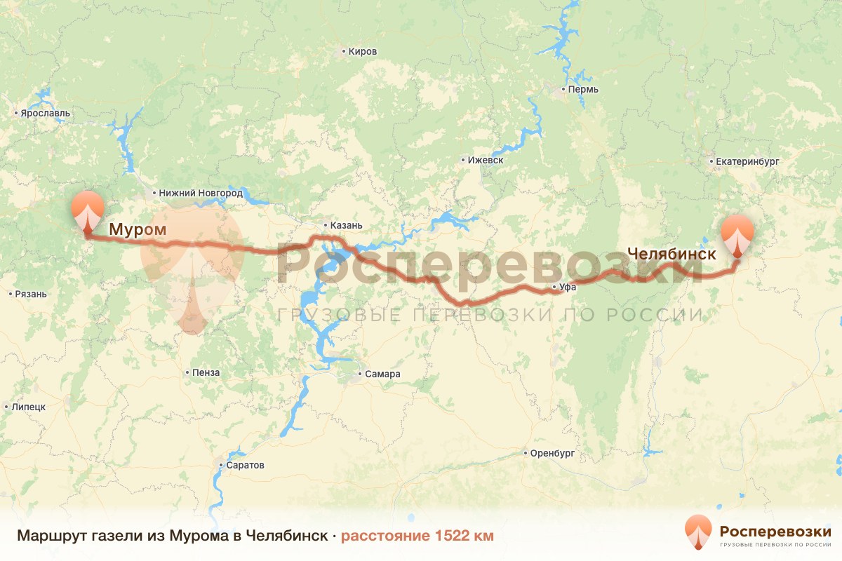 Газель Муром Челябинск