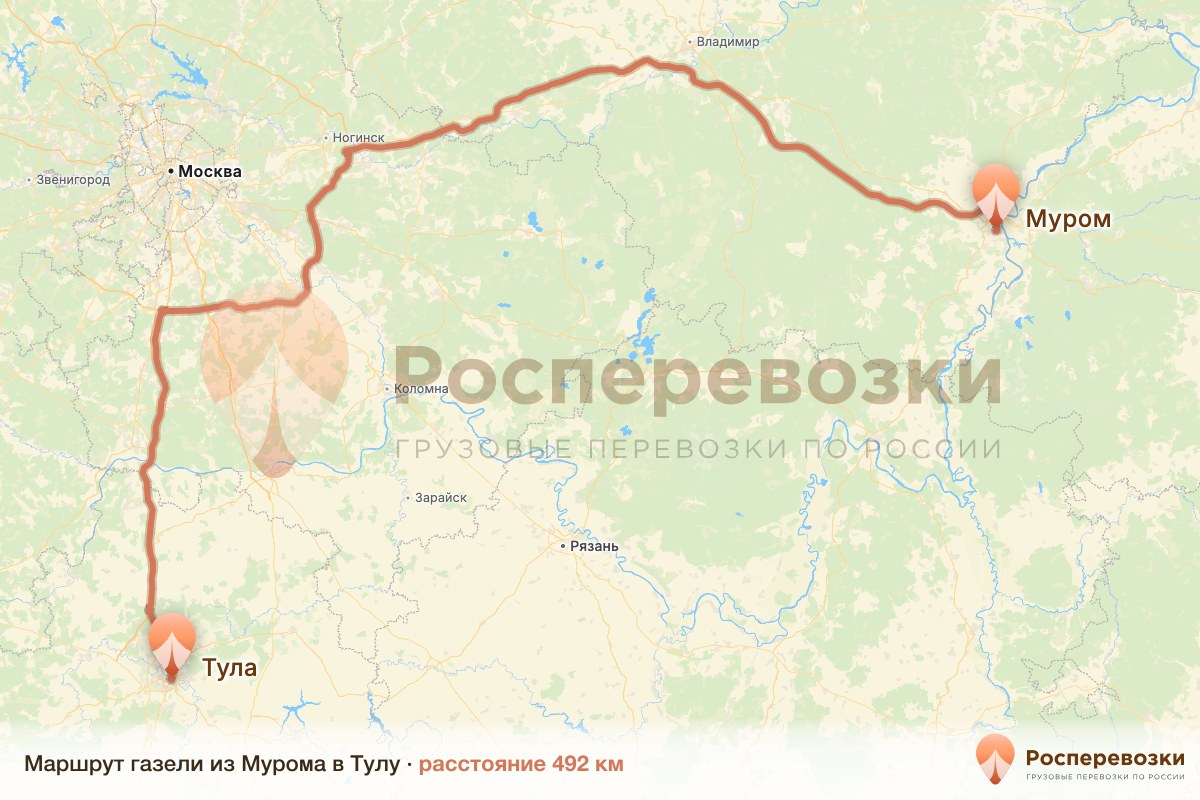 Газель Муром Тула