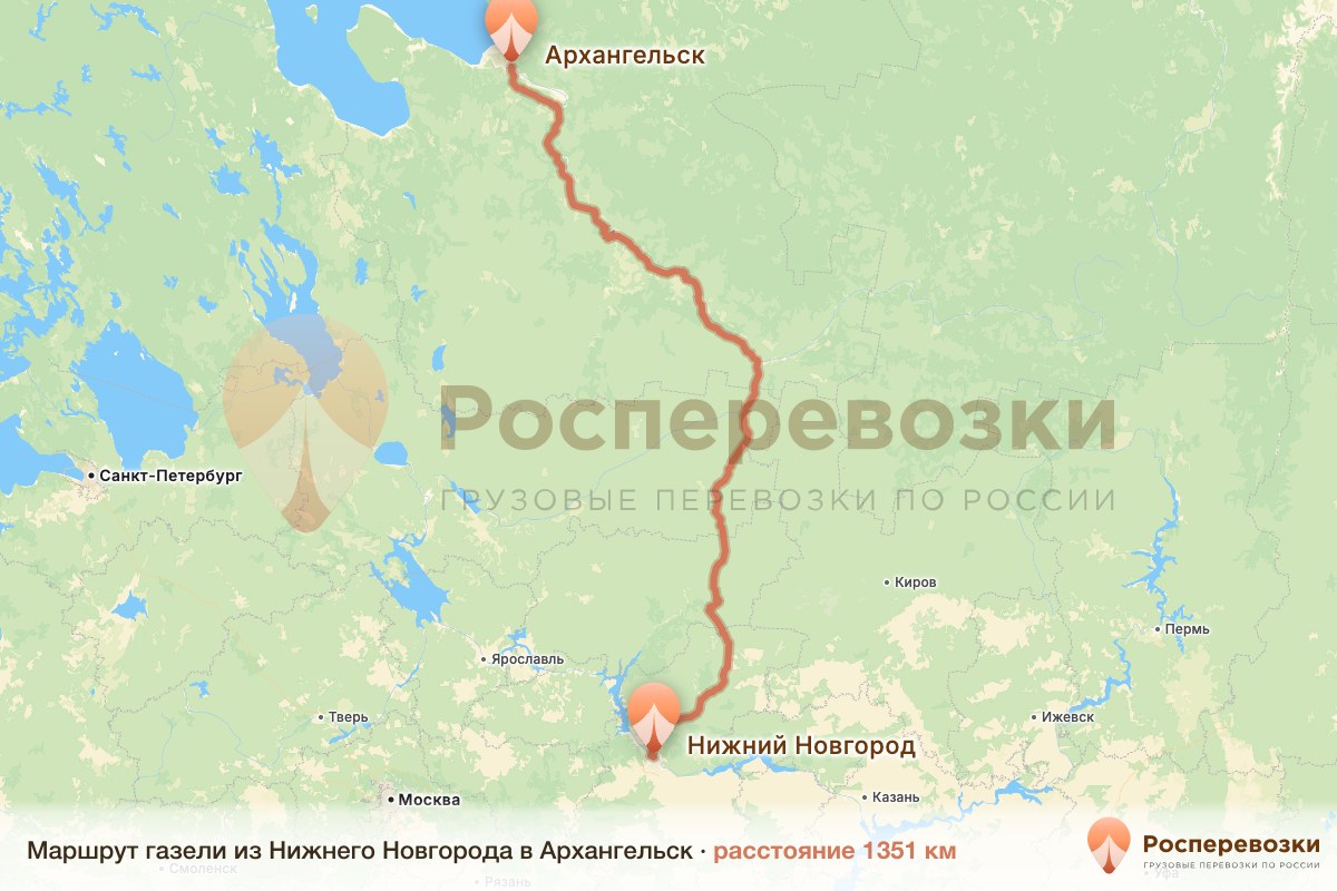 Газель Нижний Новгород Архангельск