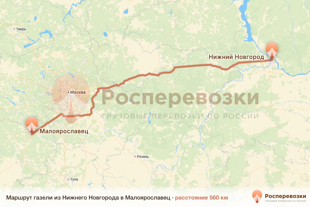 Газель Нижний Новгород Малоярославец