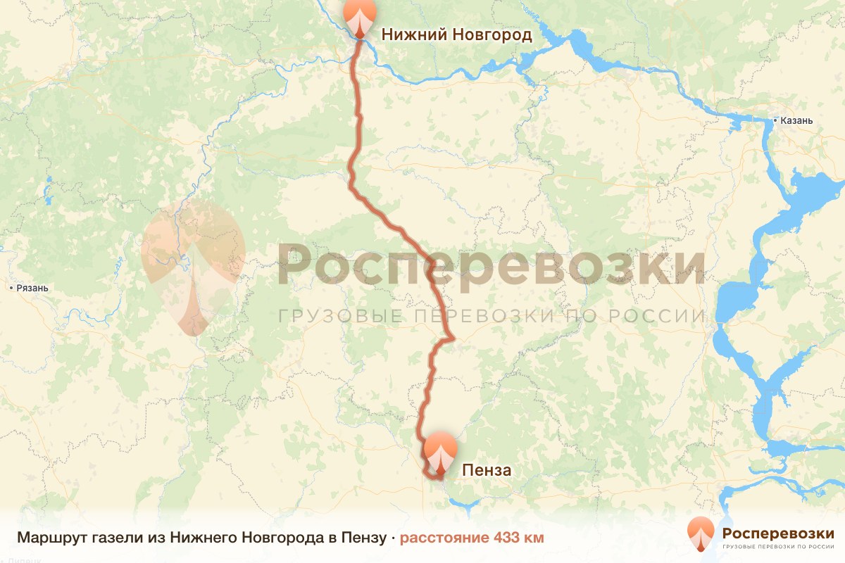Газель Нижний Новгород Пенза