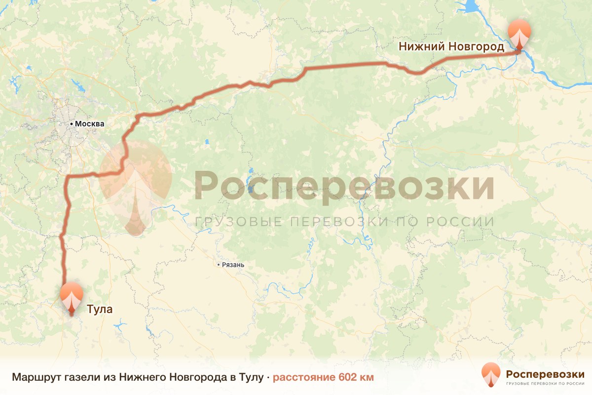Газель Нижний Новгород Тула