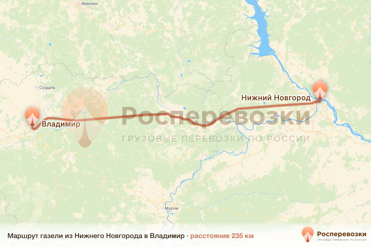 Газель Нижний Новгород Владимир