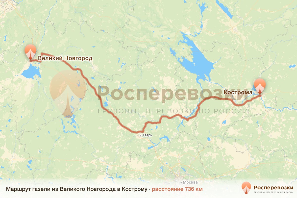 Газель Великий Новгород Кострома