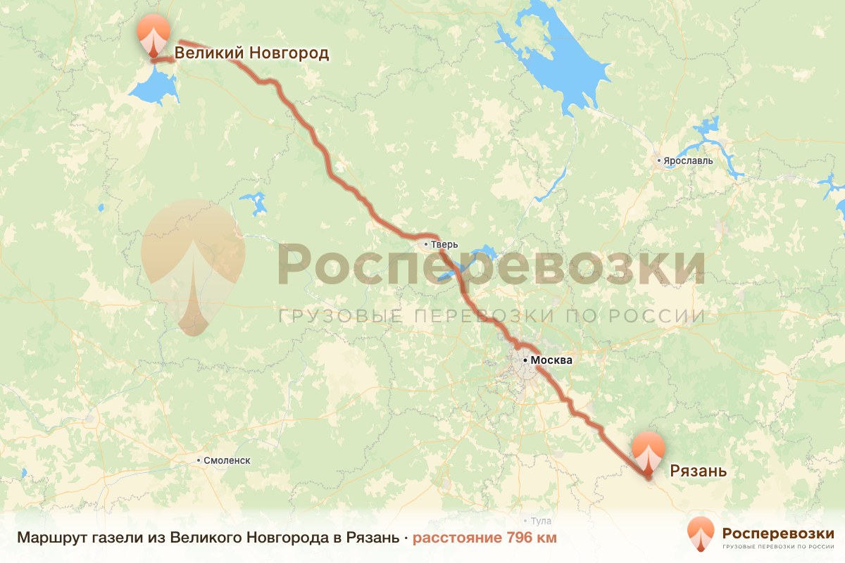 Газель Великий Новгород Рязань