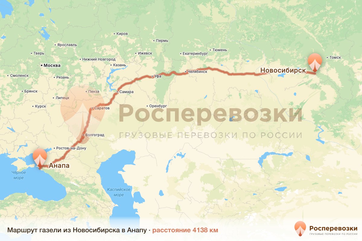 Газель Новосибирск Анапа