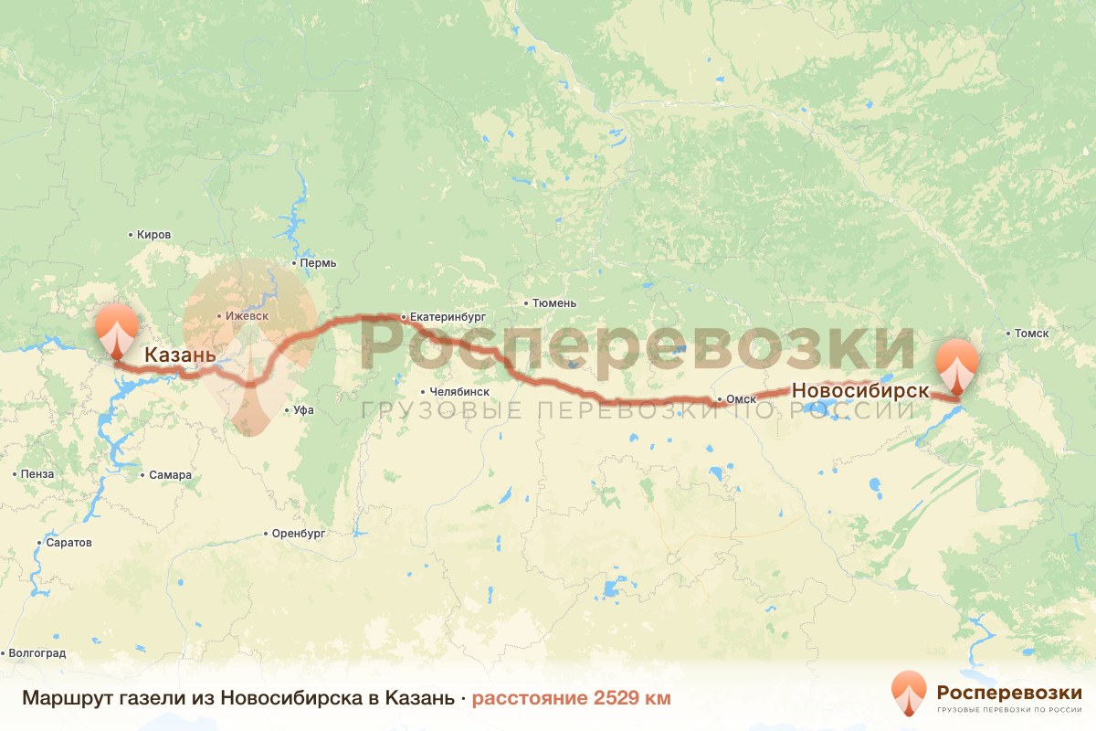 Газель Новосибирск Казань