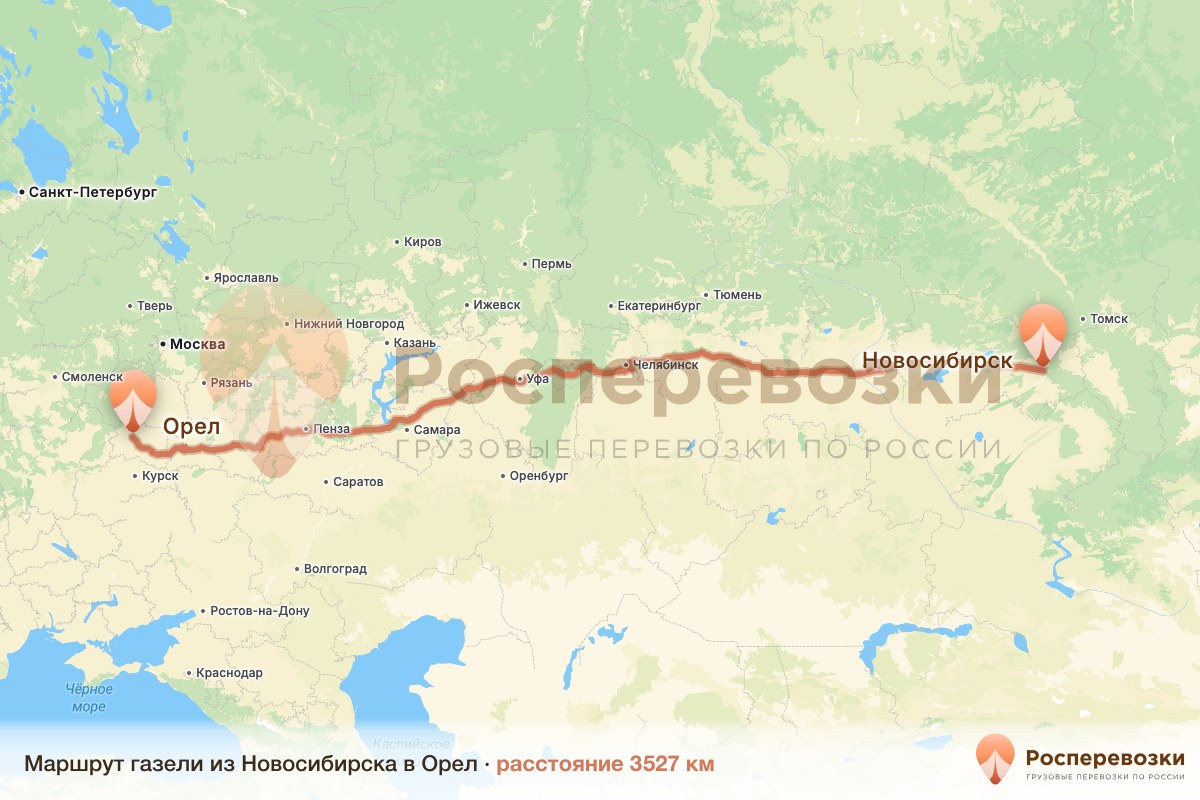 Газель Новосибирск Орел