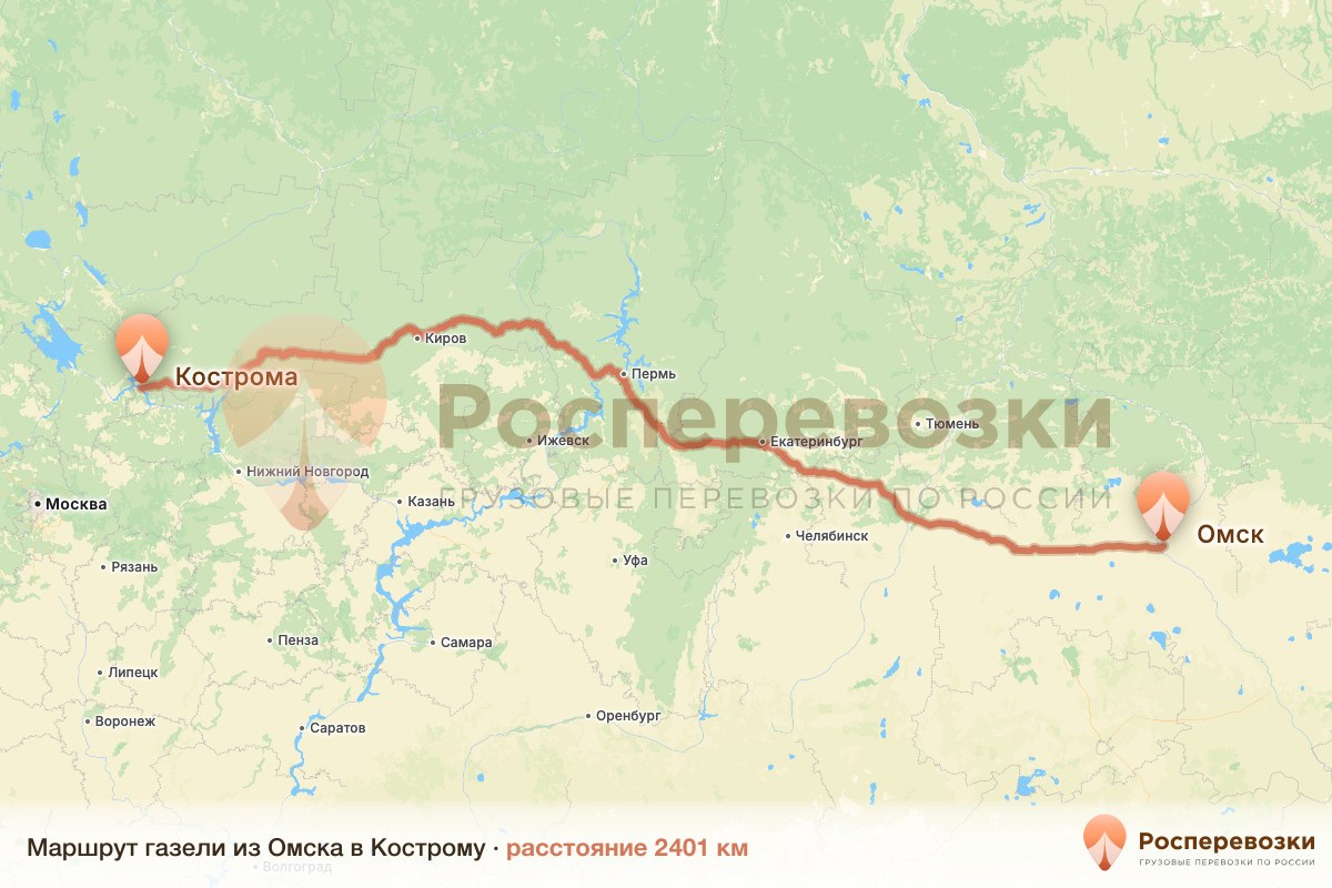 Газель Омск Кострома