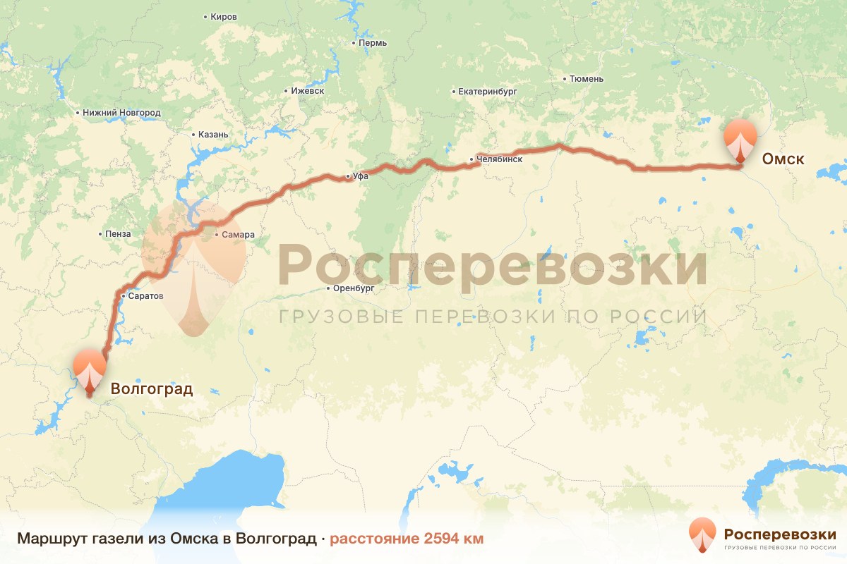Газель Омск Волгоград